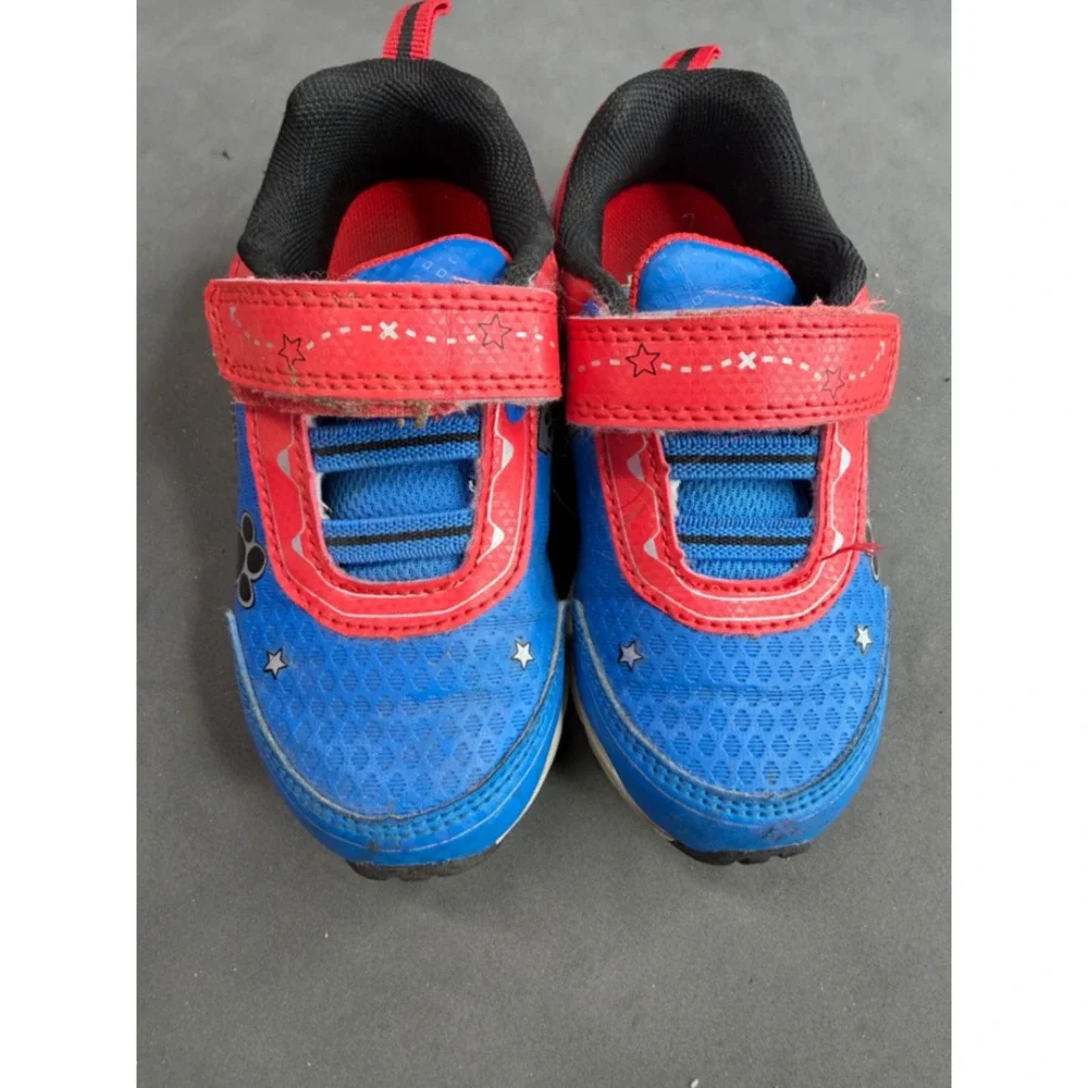 Light up Paw Patrol Boys Sneakers Chase Marshall Hook Loop Shoes Size 9